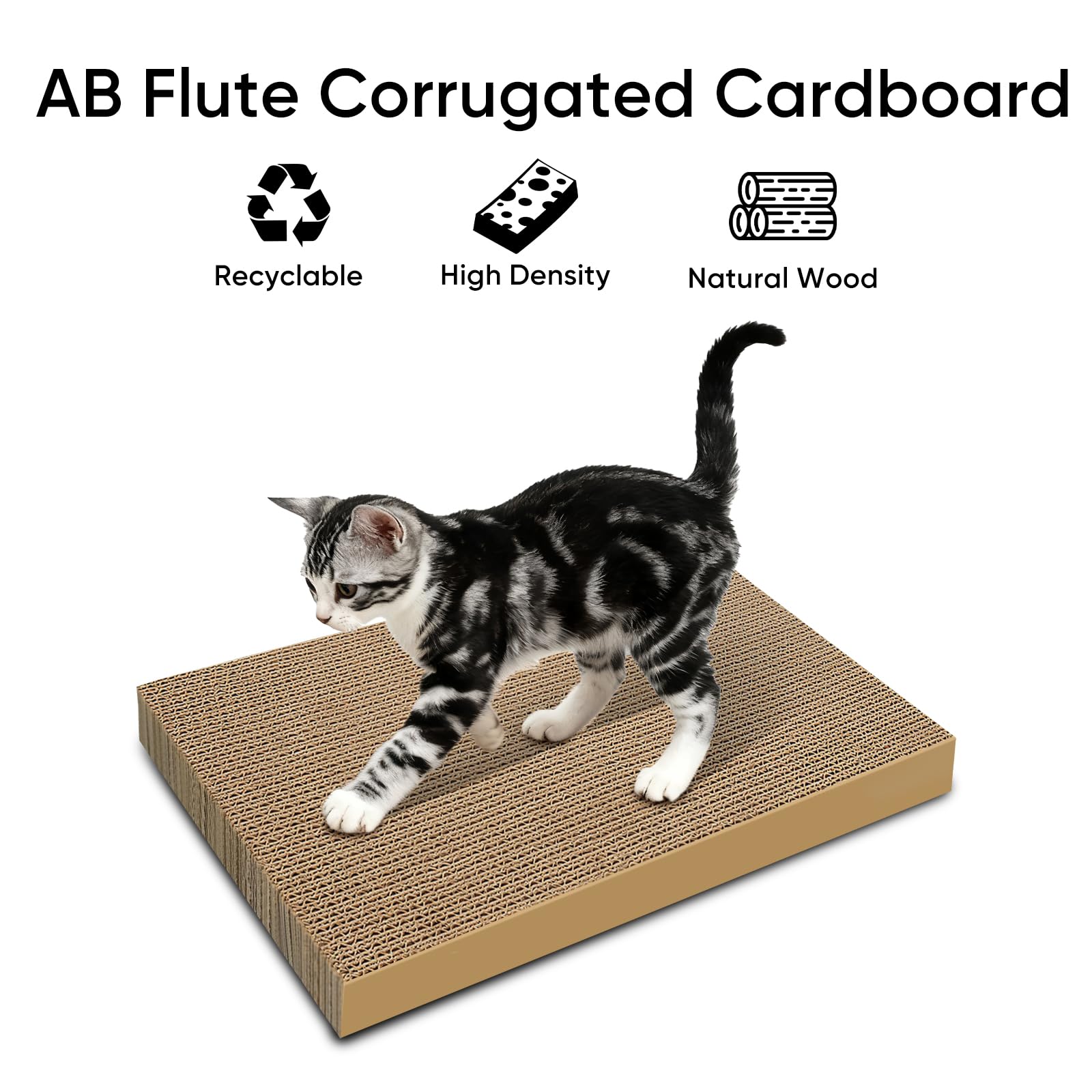 AGYM cat scratcher 16x9 inch board suitable for kittens and adult cats.
