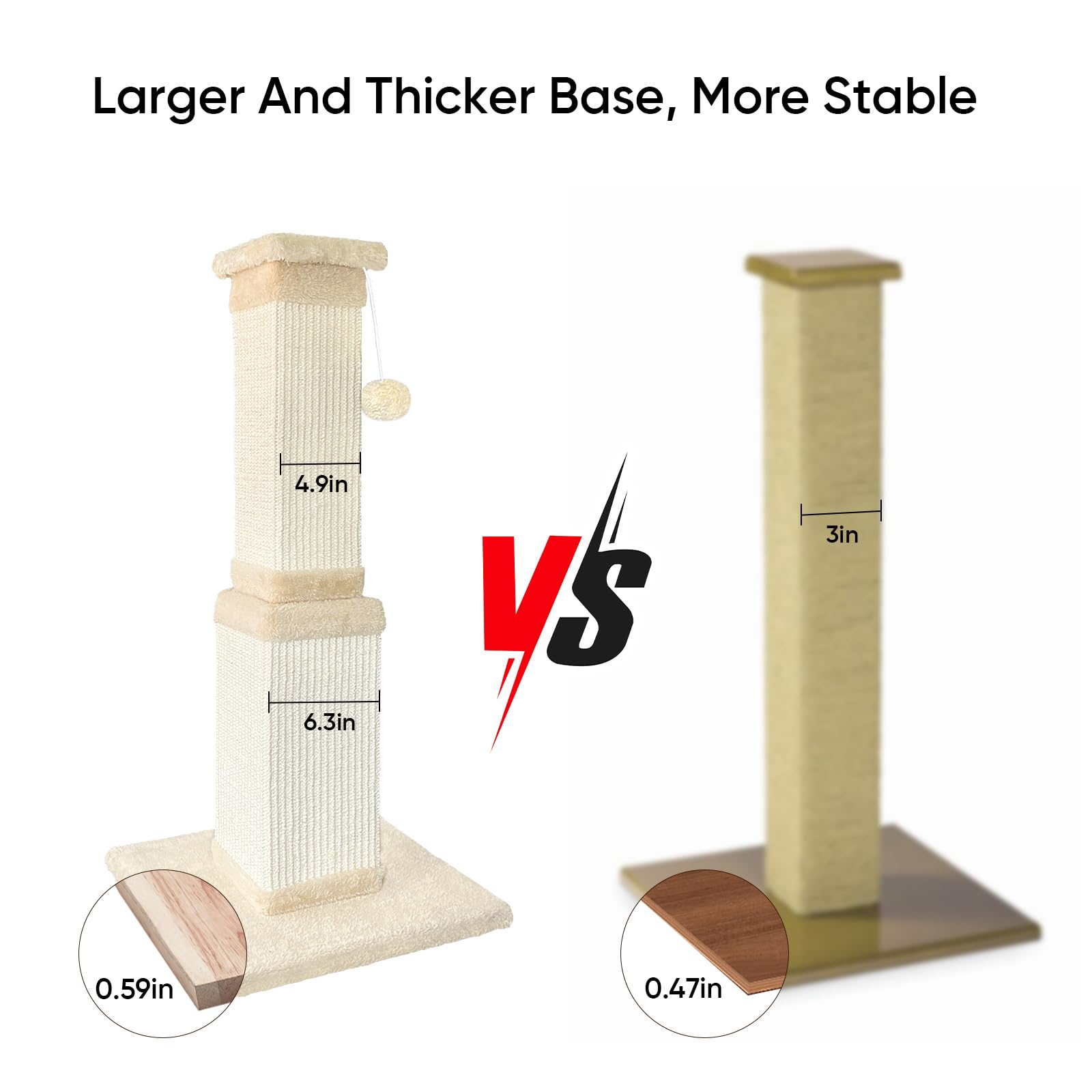 AGYM natural sisal rope and wood ensure durable, non-toxic design