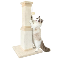 AGYM sisal scratch post 32-inch beige for large indoor cats