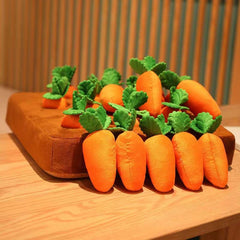 AGYTBG Carrot Dog Toy durable sponge and crystal plush for safe play.