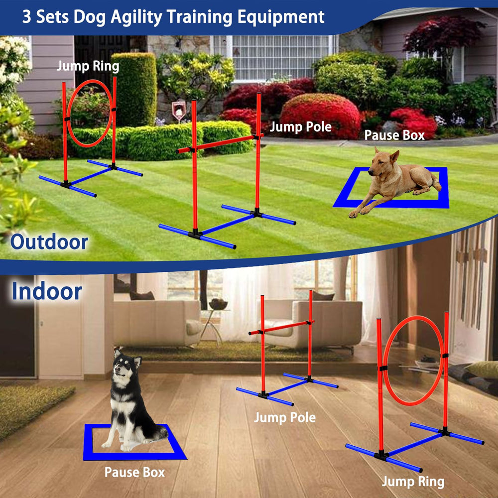 AHAILUOO dog agility ring for precise hurdle training at home.