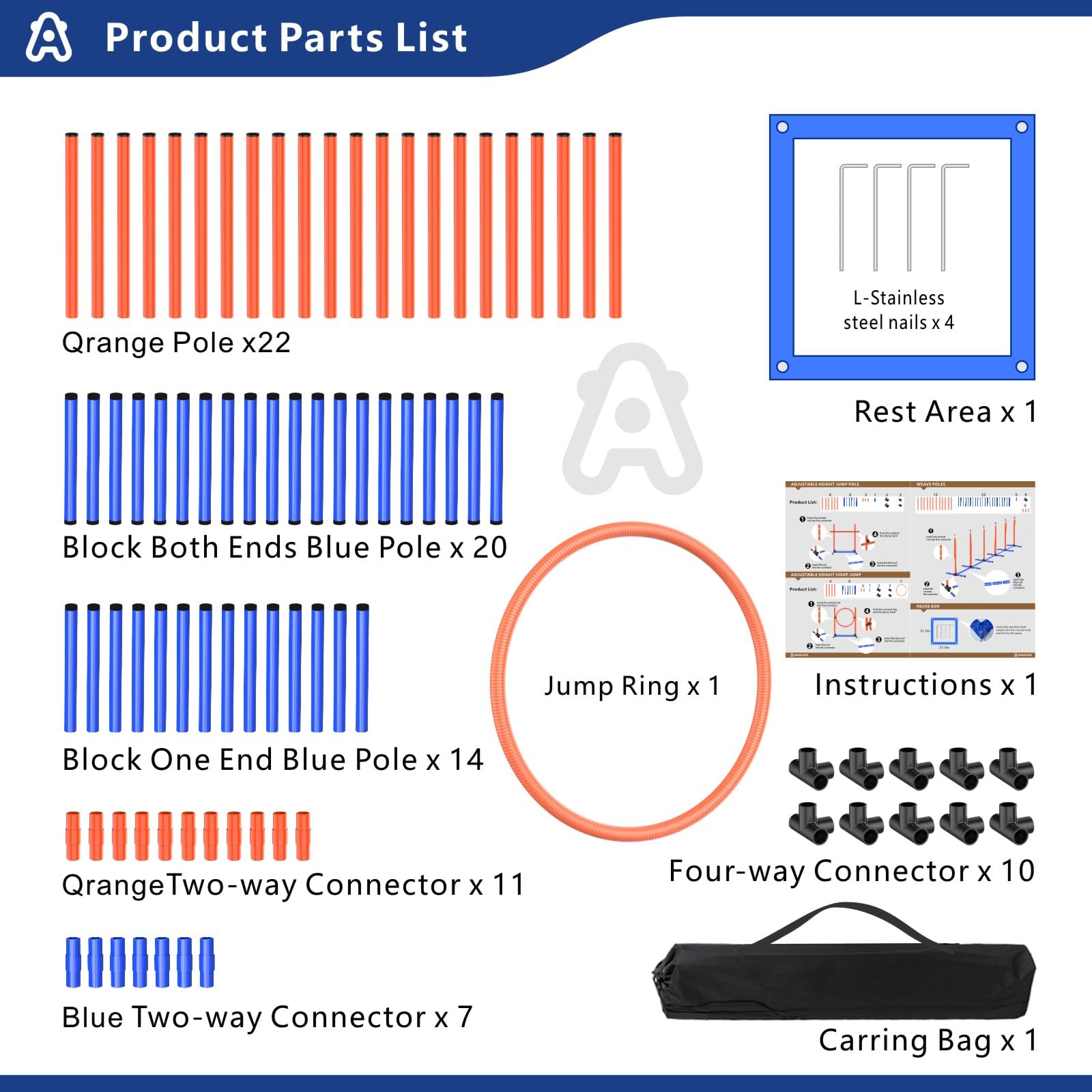 AHAILUOO portable training kit lightweight and versatile anywhere you go.
