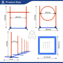 AHAILUOO weave poles compact setup ideal for progressive drills.