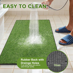 Aheemo grass pad drainage holes design helps quick urine dispersion.