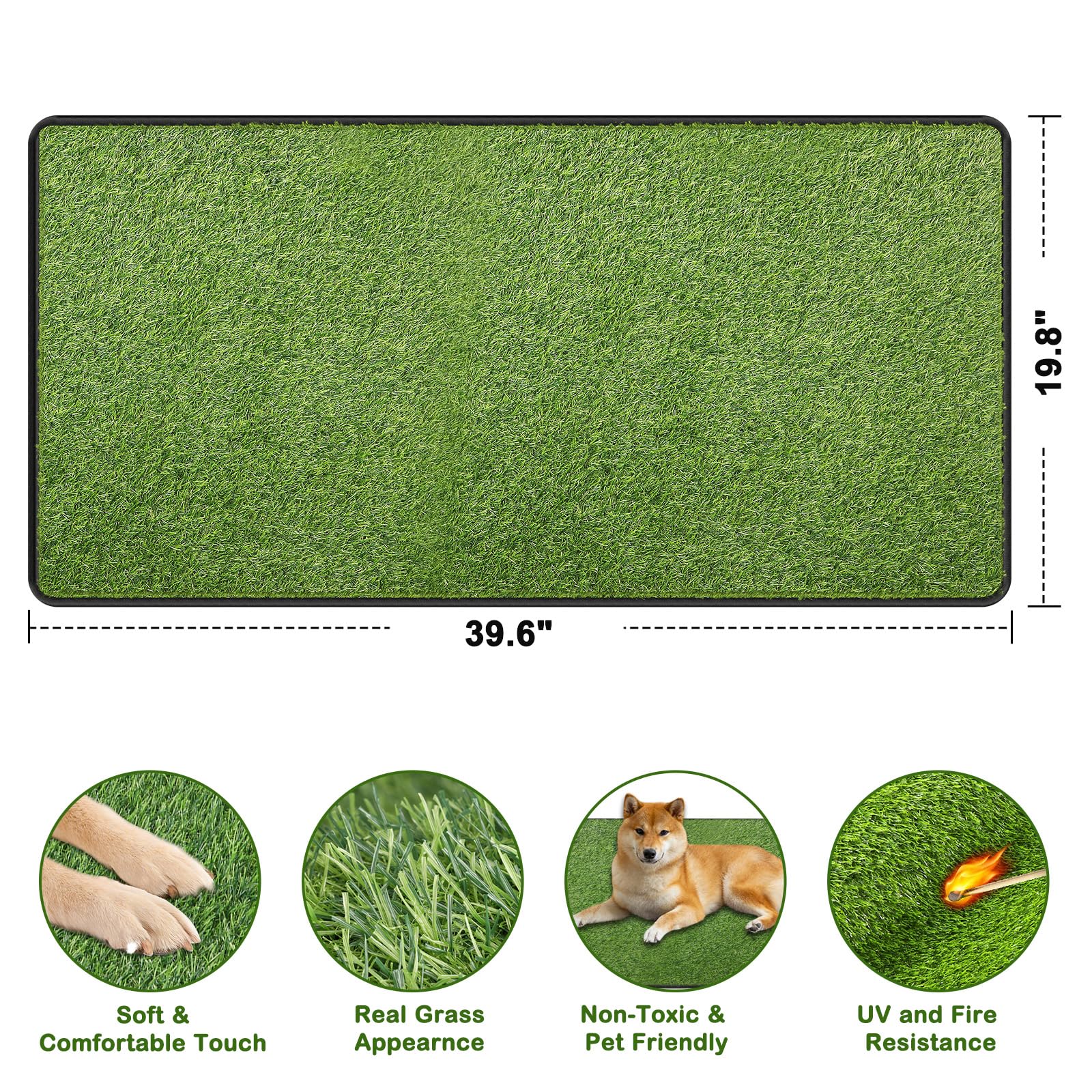 Aheemo reusable pet training mat offers a soft surface and easy cleanup.