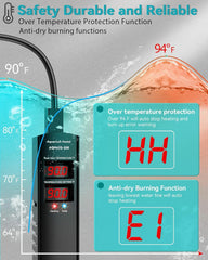 AHJ quartz tube protects fish and keeps heat steady