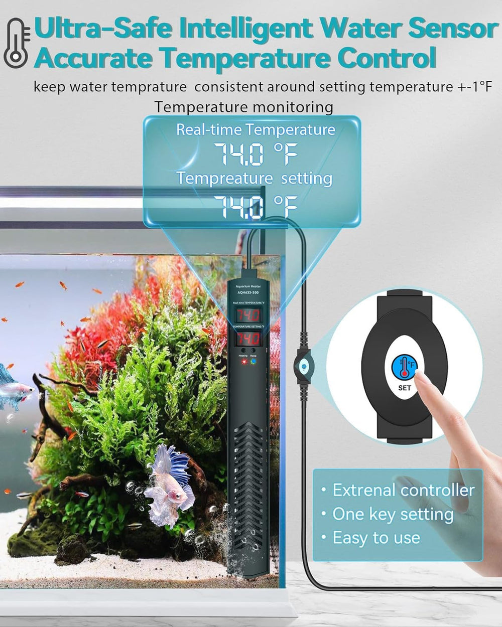 AHJ heater temperature probe maintains accurate water warmth