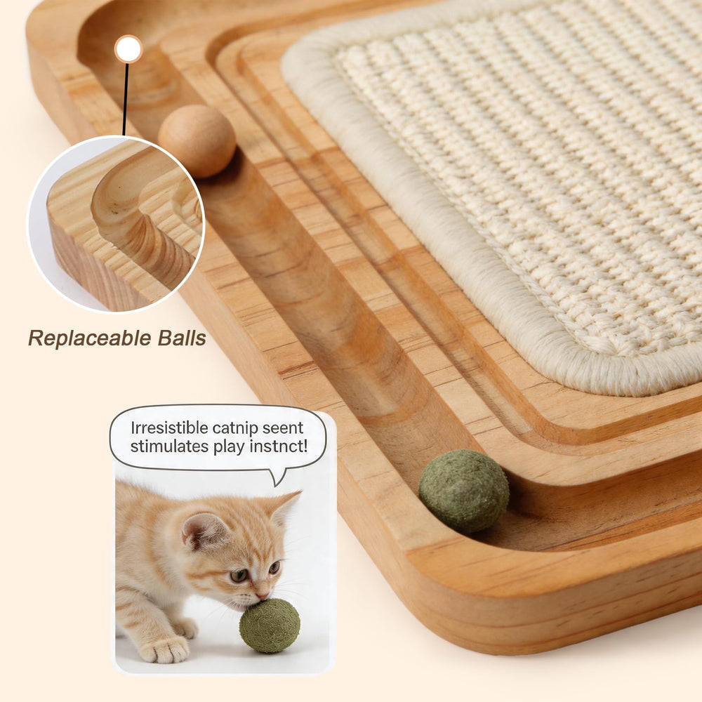 Ahomdoo scratch pad suits kittens to larger cats.