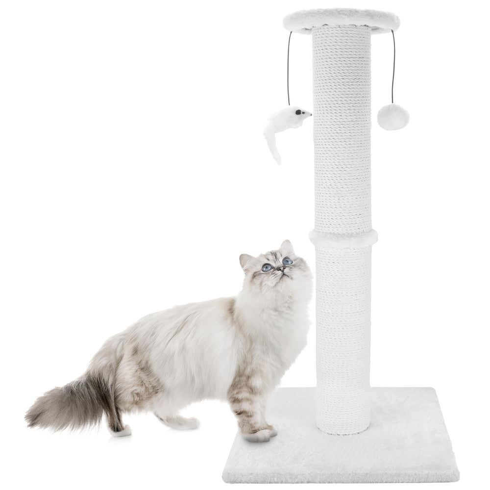 Ahomdoo cat scratching post 34-inch sisal wrap offers durable scratching for cats.