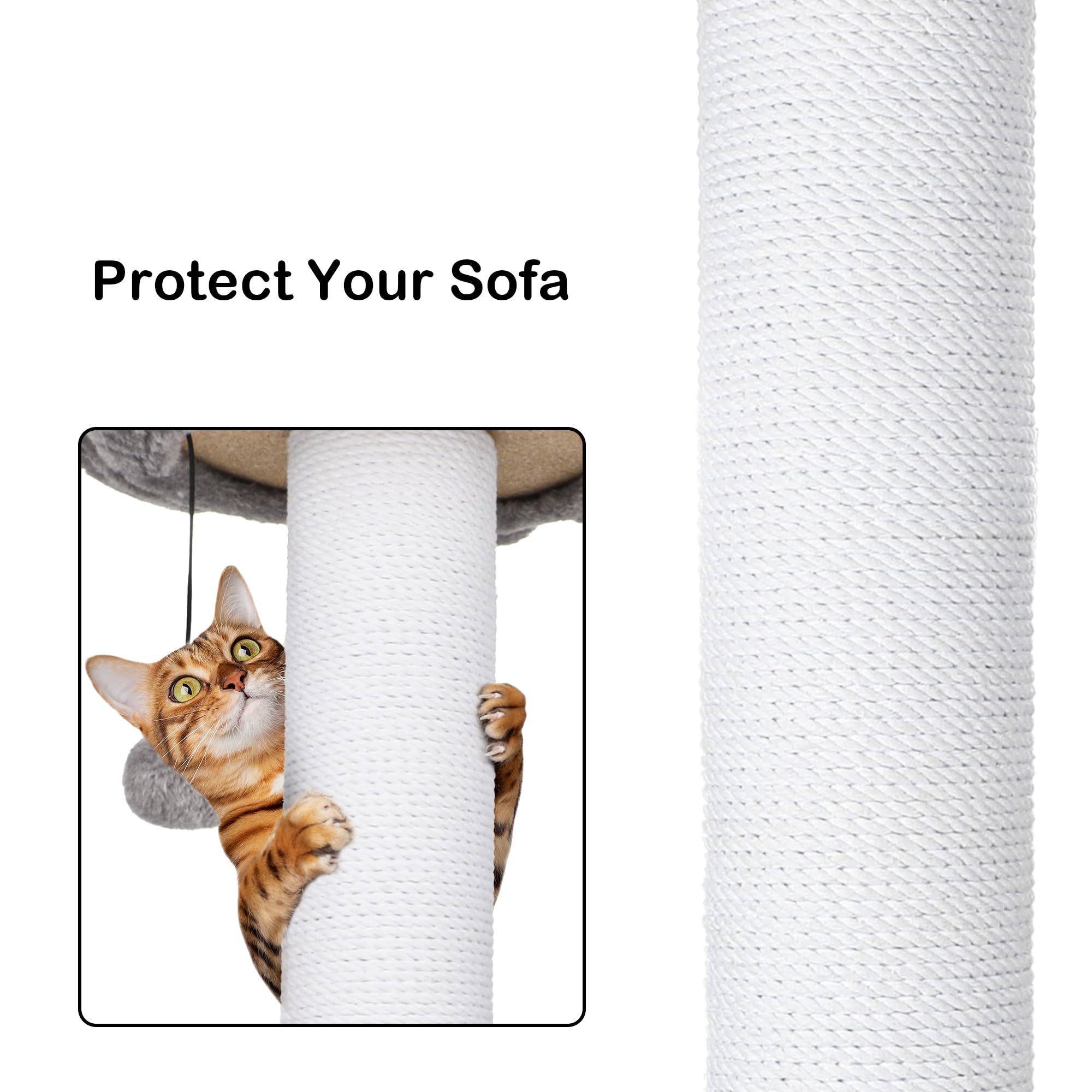Ahomdoo dangling ball adds interactive play for cats.
