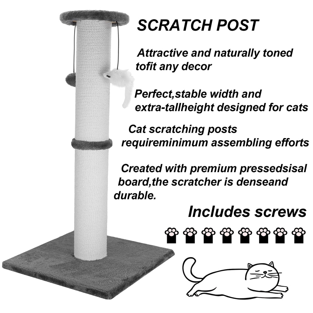 Ahomdoo cat scratching post easy assembly saves time and effort.
