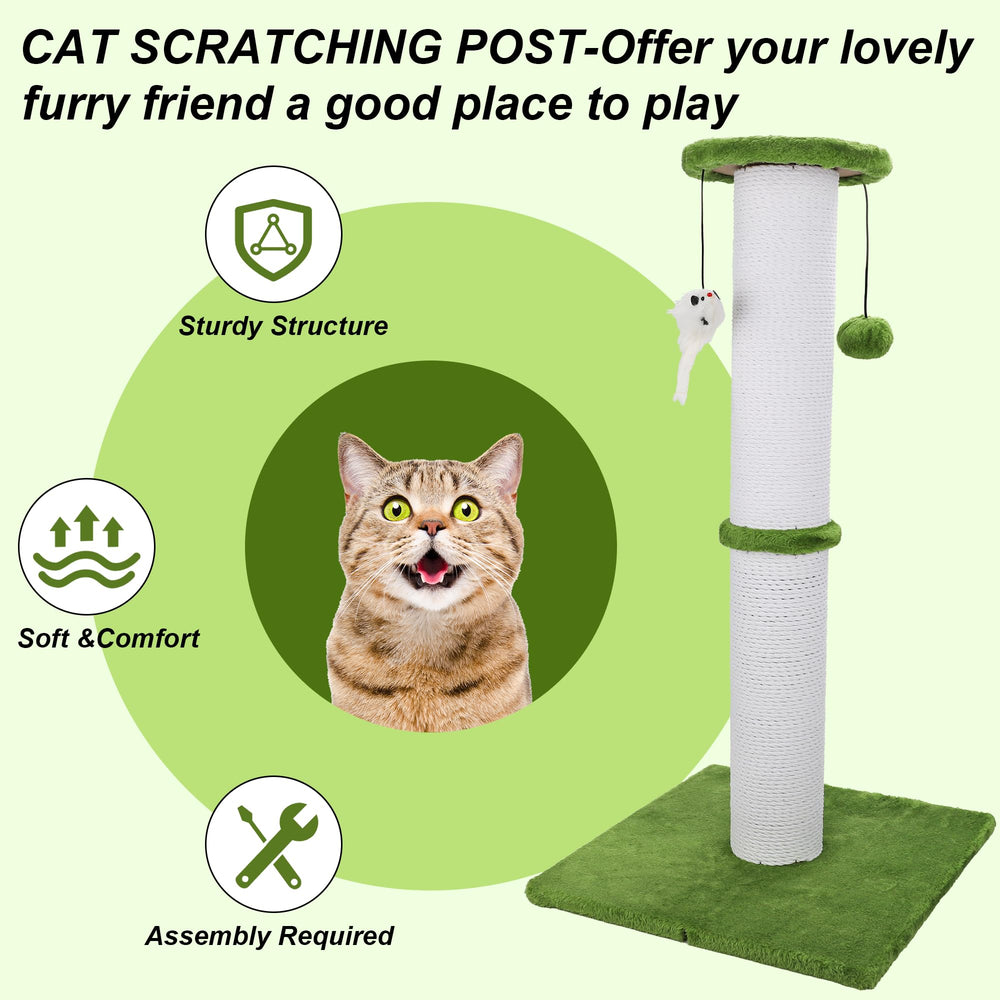 Ahomdoo easy-assembly base cat scratcher with stable design