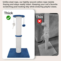 Ahomdoo scratching post with hanging ball and mice toy for indoor cats