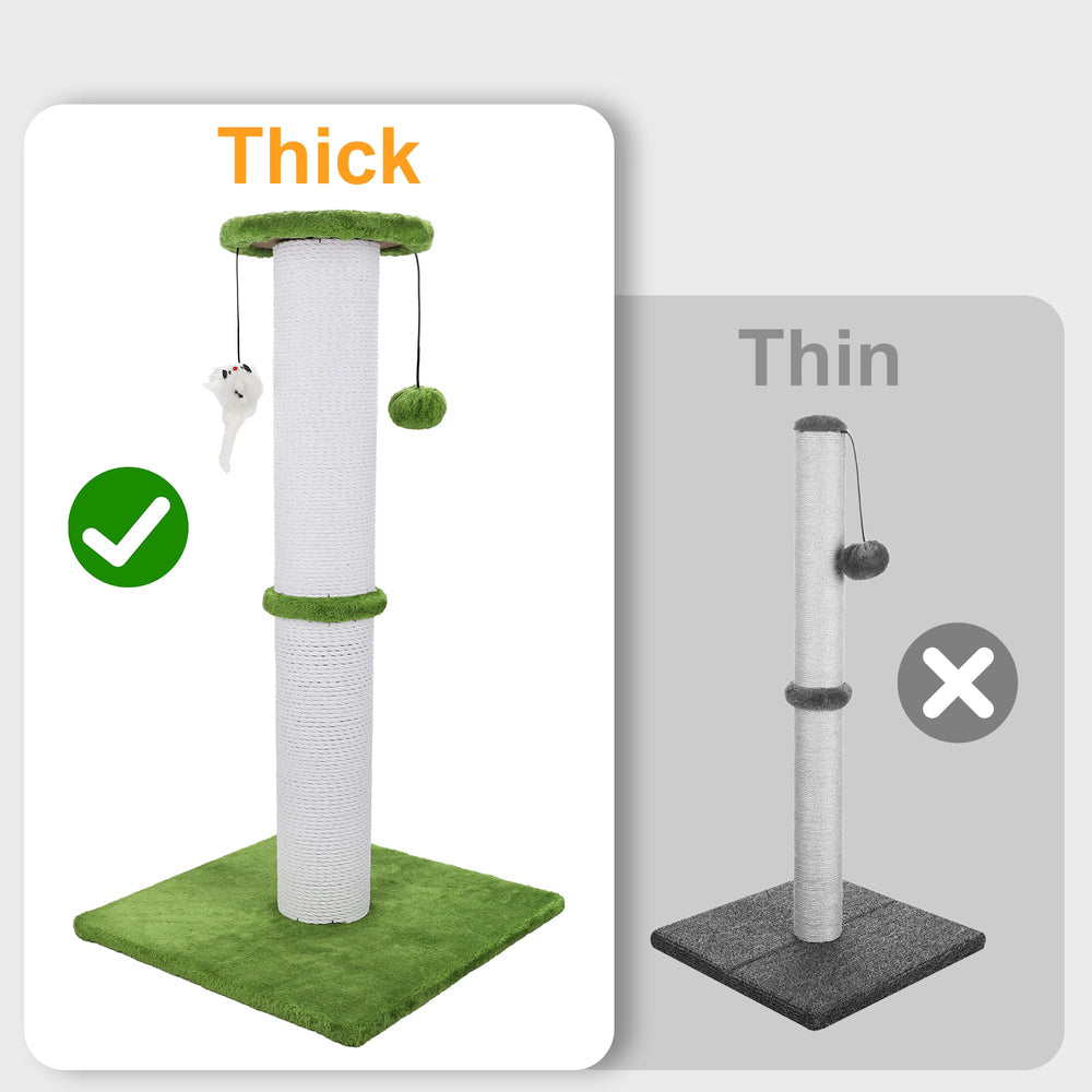 Ahomdoo heavy-duty wood base ensures a stable scratching post