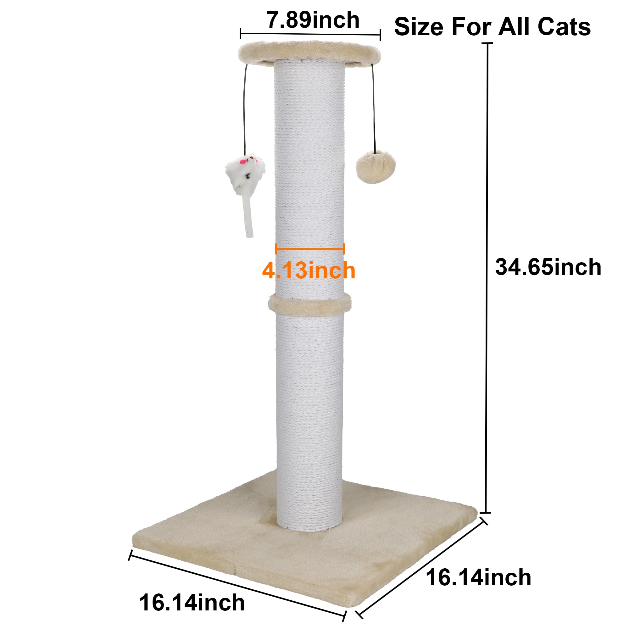 Ahomdoo heavy-duty wooden base supports active indoor cats.