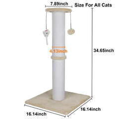 Ahomdoo heavy-duty wooden base supports active indoor cats.