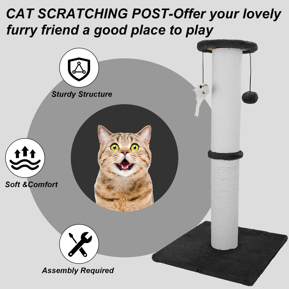 Ahomdoo indoor-use cat post ready for quick setup and stable use