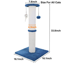 Ahomdoo sisal rope-wrapped post for long-lasting scratching surface