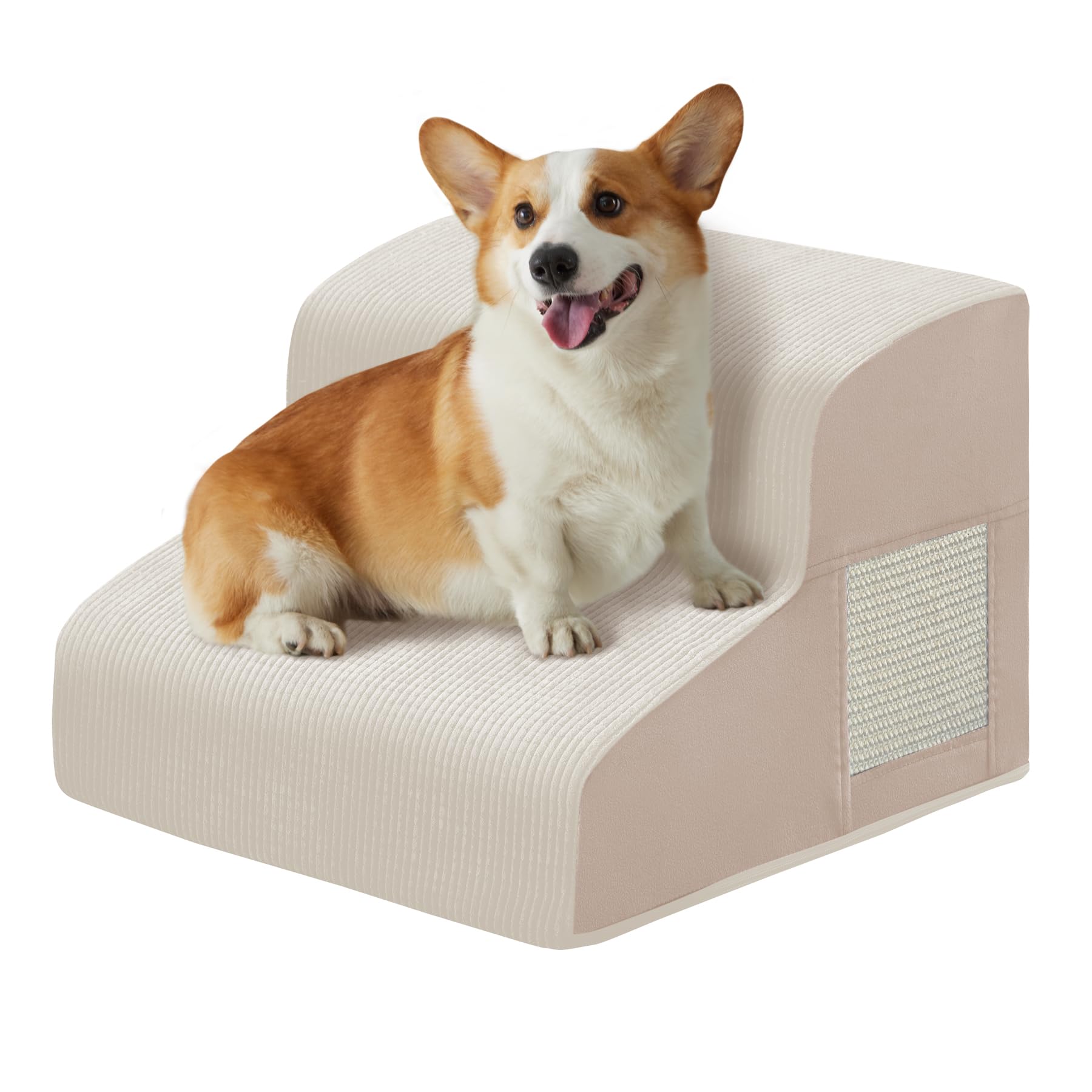 Ahpmeoa Dogs Steps for Bed, 2-step design assists small pets to reach the bed safely