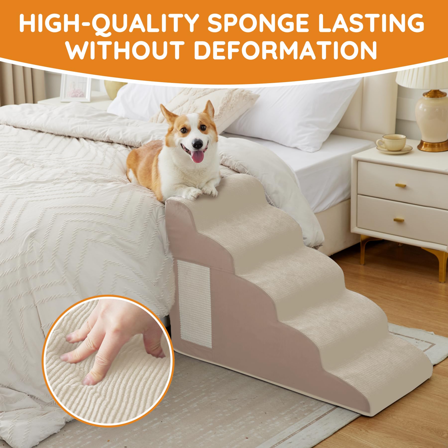 Ahpmeoa Dogs Steps cat scratch panel, dual function for climbing and scratching enjoyment