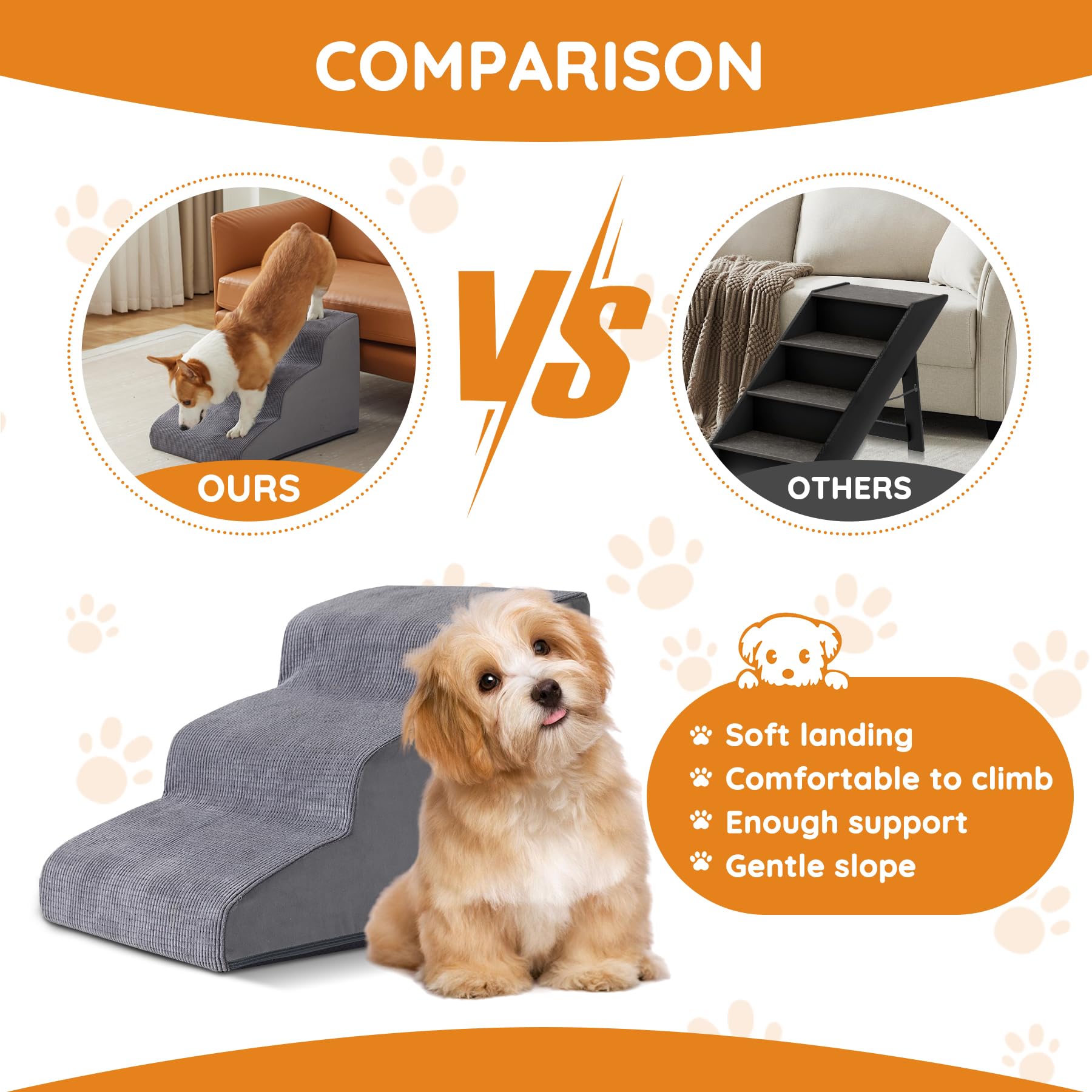 Ahpmeoa dog steps removable cover is machine washable.