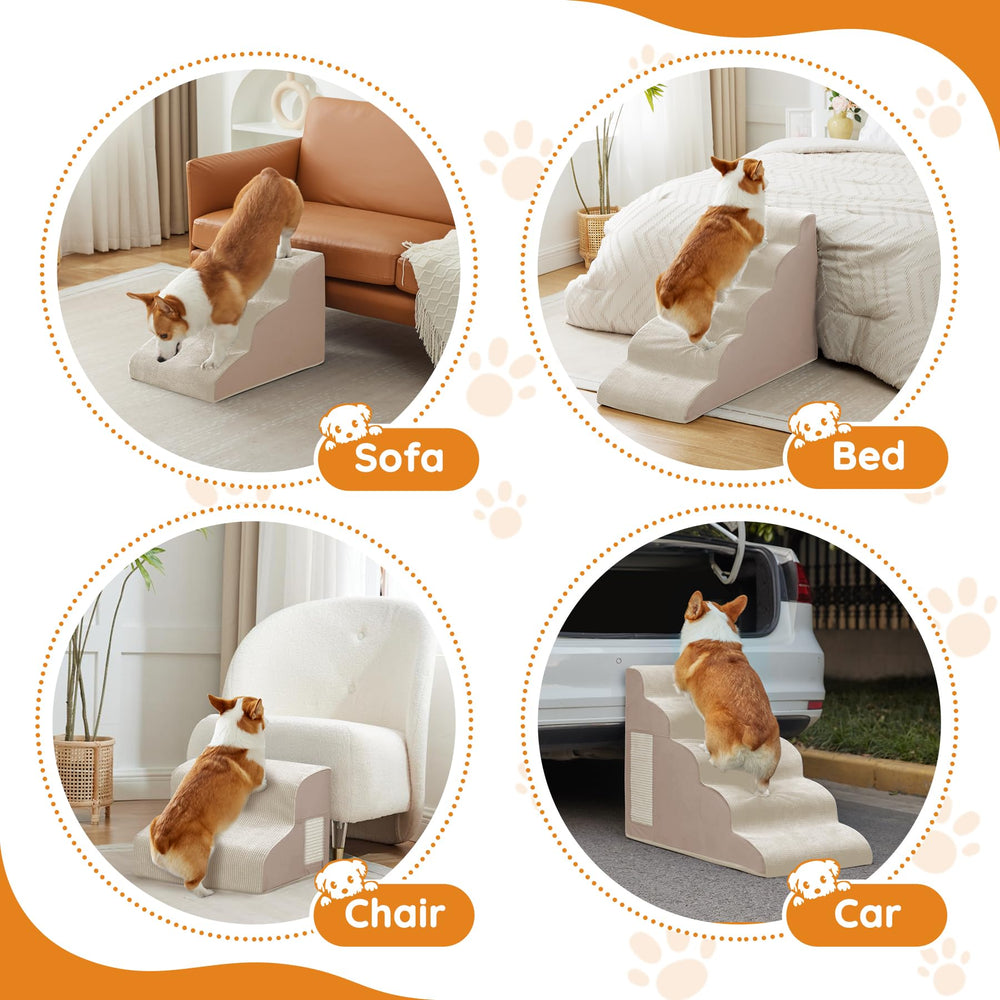 Ahpmeoa pet stairs 3-step height range suits medium furniture access