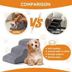 Ahpmeoa pet stairs high-density foam provides stable, cushioned steps