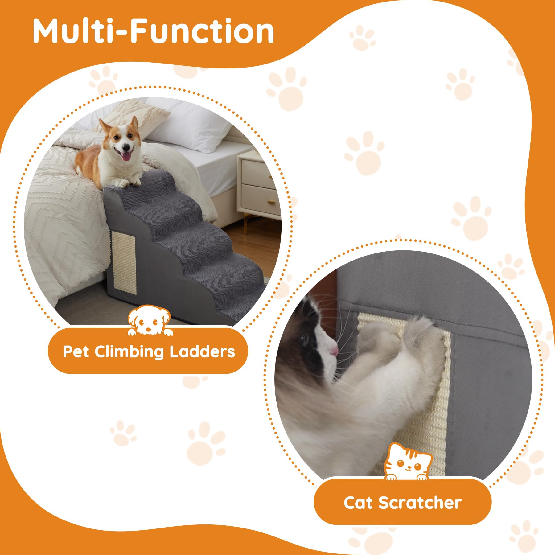 Ahpmeoa pet stairs removable washable cover for easy cleaning