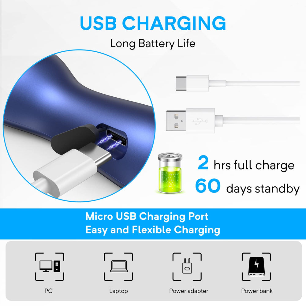 Ahwhg blue anti barking device pictured in compact portable design