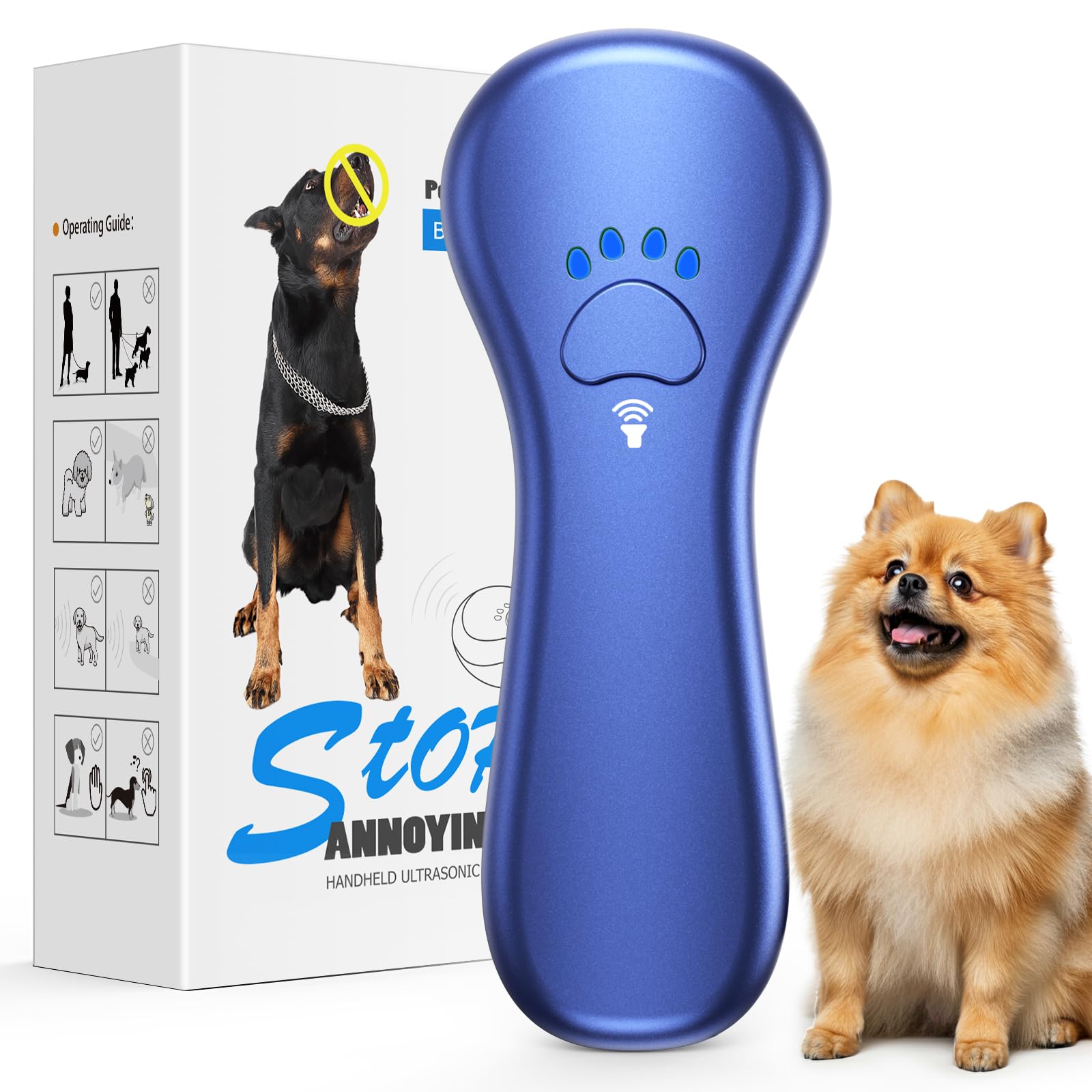 Ahwhg new anti barking device held in hand for quick bark control during walks