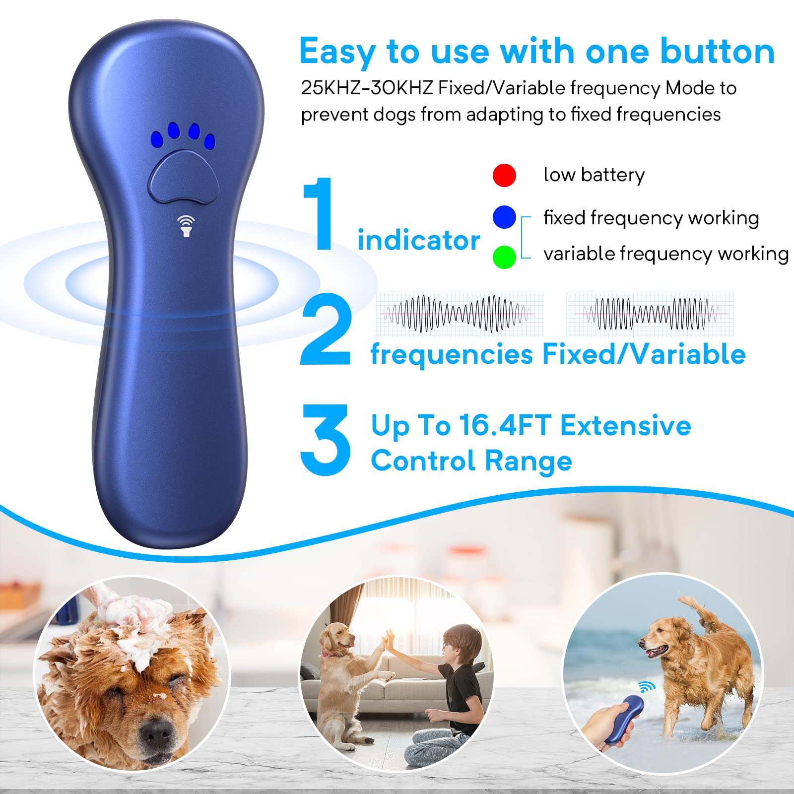 Ahwhg anti barking device used outdoors for calmer neighbors during activities