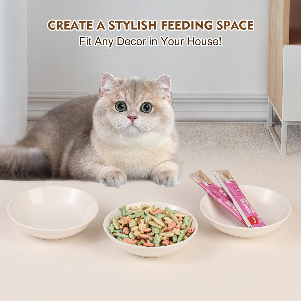 AHX microwave and dishwasher safe cat dishes for simple cleaning