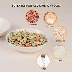 AHX whisker-friendly cat bowls for neat, comfortable meals