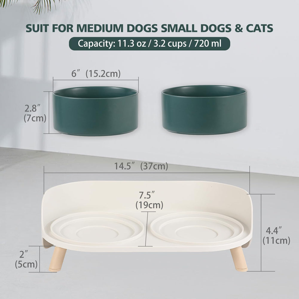 AHX double bowls offering 720 ml capacity for food and water.