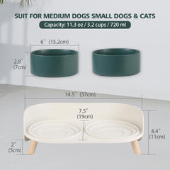 AHX double bowls offering 720 ml capacity for food and water.