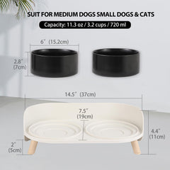 AHX food and water bowls 850 ml each help keep meals tidy and reduce refills.
