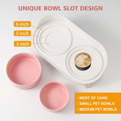 AHX non-slip rubber feet protect floors while pets eat.