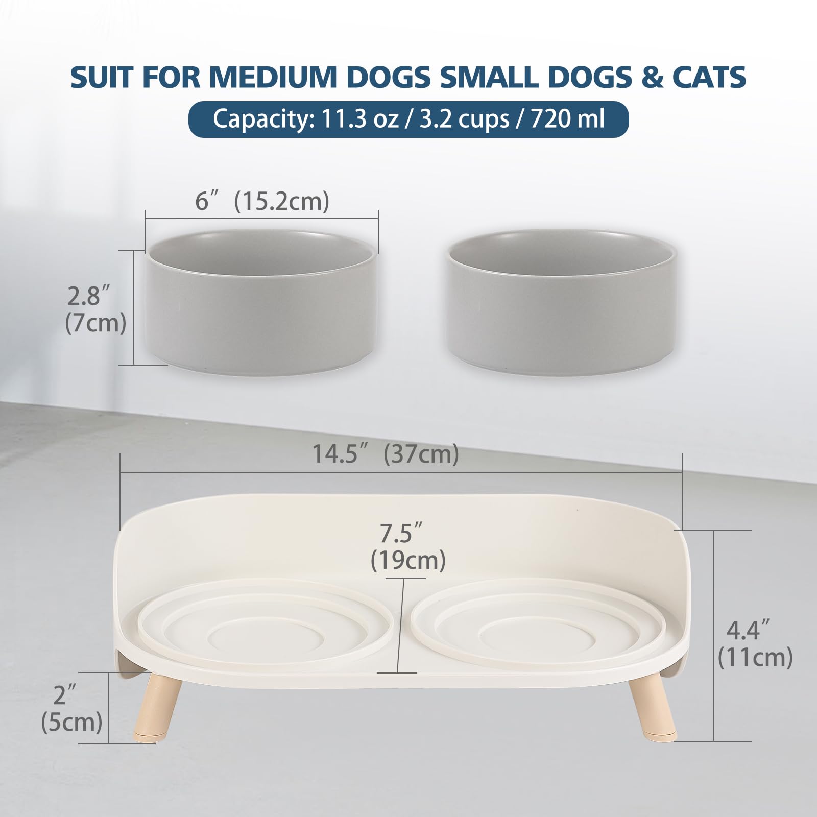 AHX non-slip legs prevent bowl sliding to protect floors and carpets.