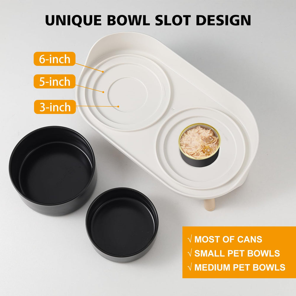 AHX sturdy stand with non-slip feet guards floors during feeding.