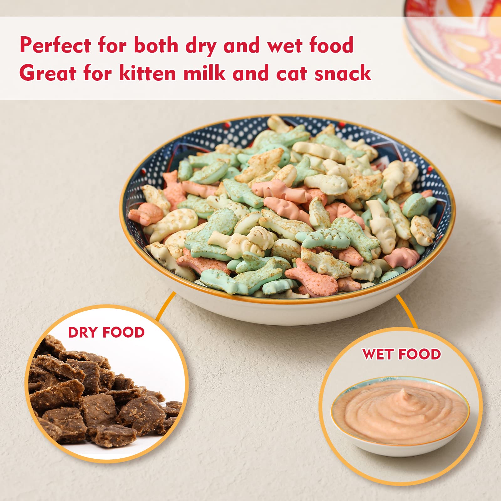 AHX six-pack cat bowls ideal for feeding multiple cats at once