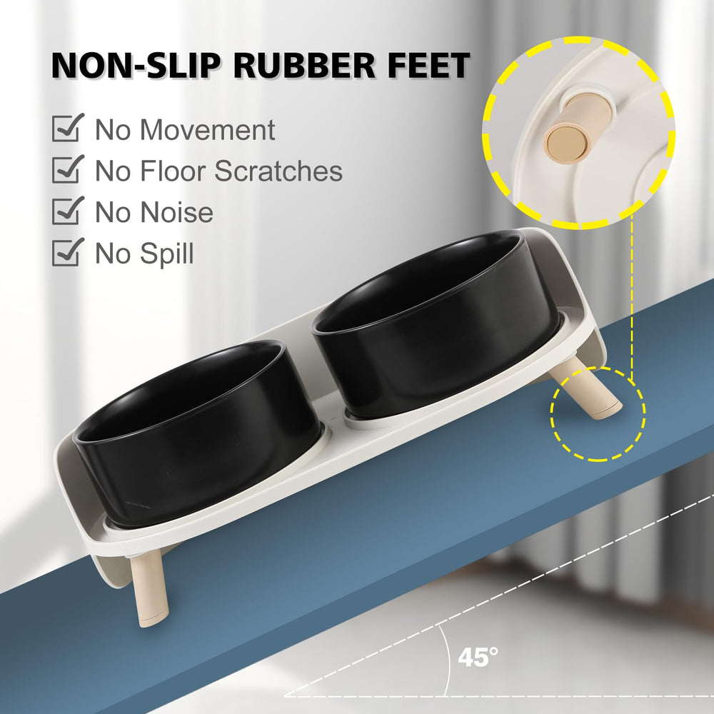 AHX splash-proof guard on bowls prevents spills and protects floors.