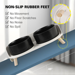 AHX splash-proof guard on bowls prevents spills and protects floors.