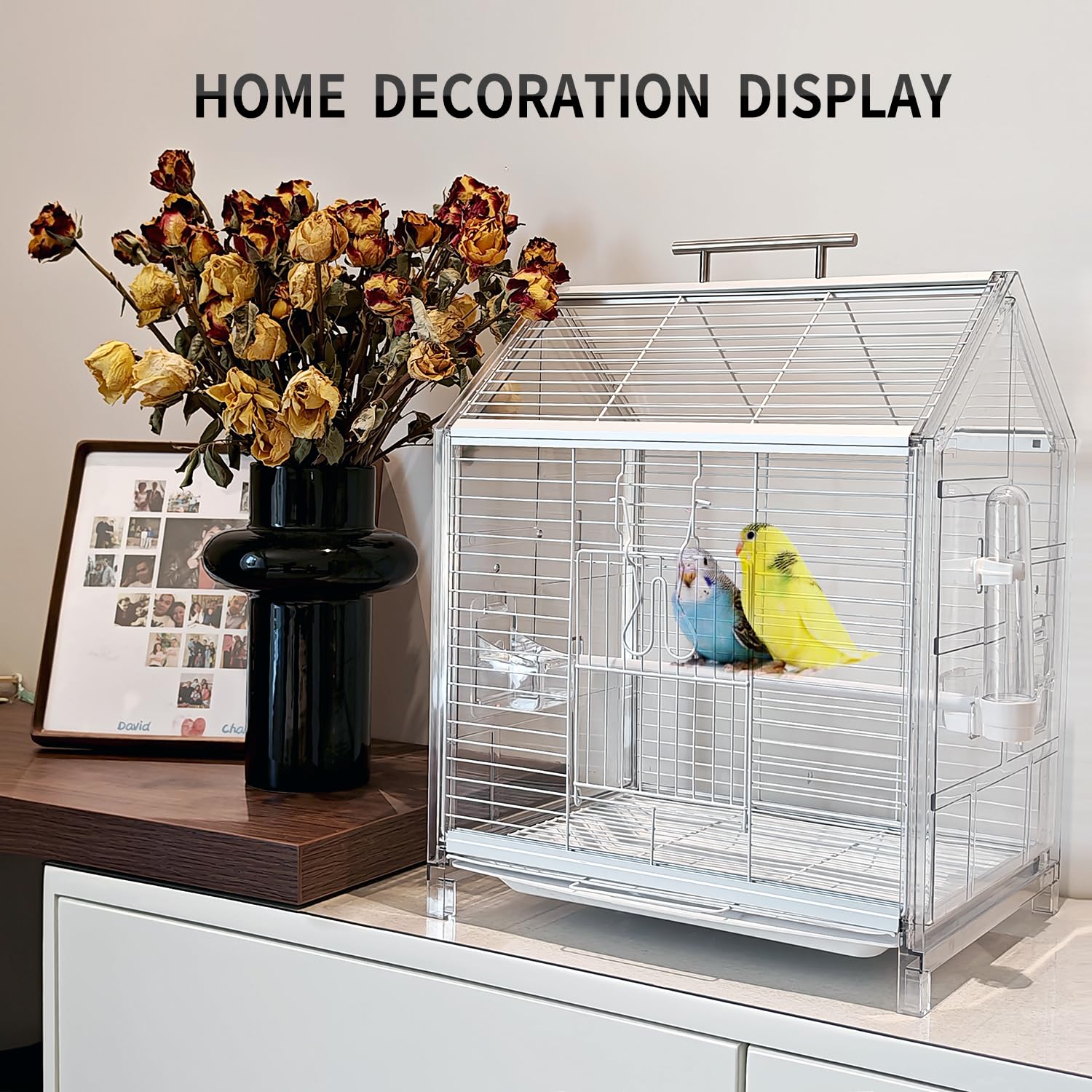 AideeGrowth 20.5-inch bird cage cleaning tray view for easy maintenance.
