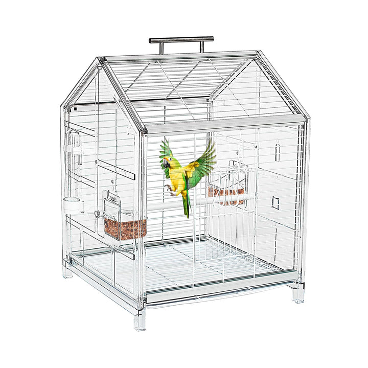 AideeGrowth 20.5-inch small bird cage front view for observation and ventilation.