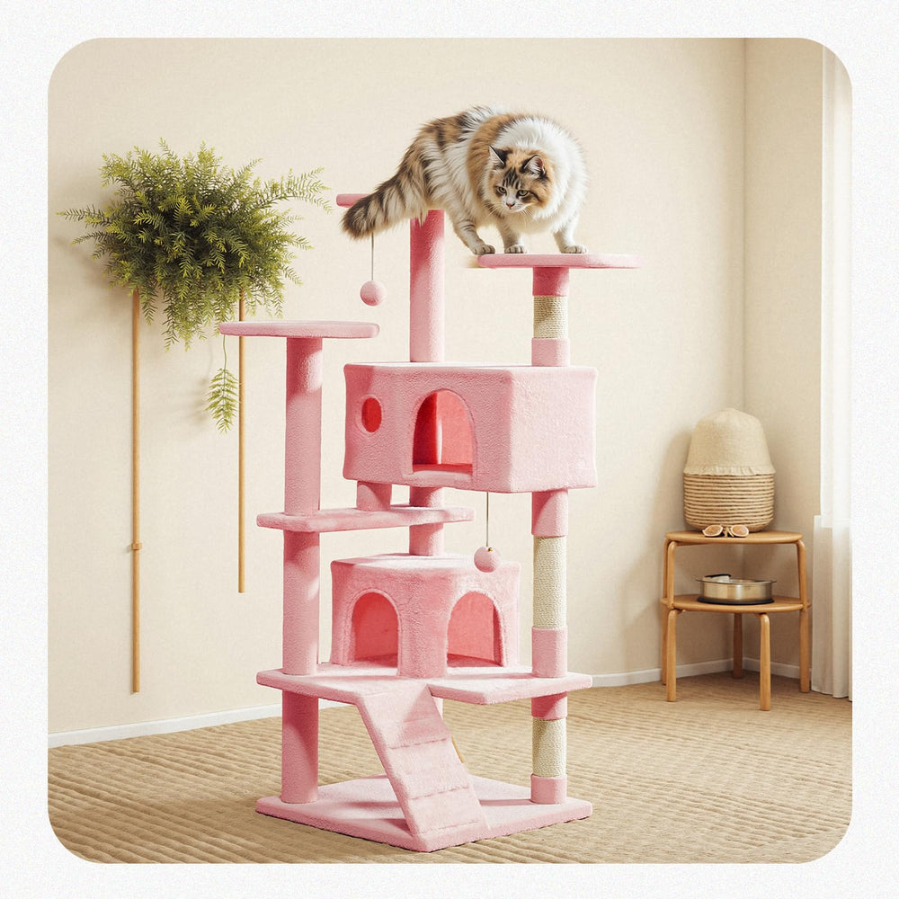 Aidoly Cat Tree condos offer private resting spaces after play