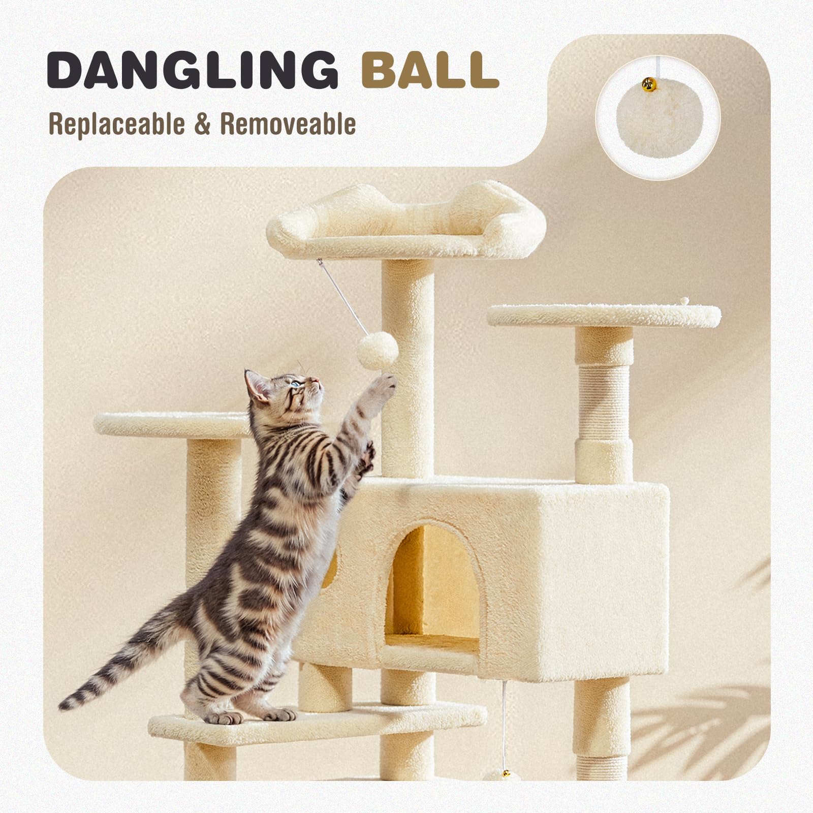 Aidoly Cat Tree climbing ramp invites exploration and active play.
