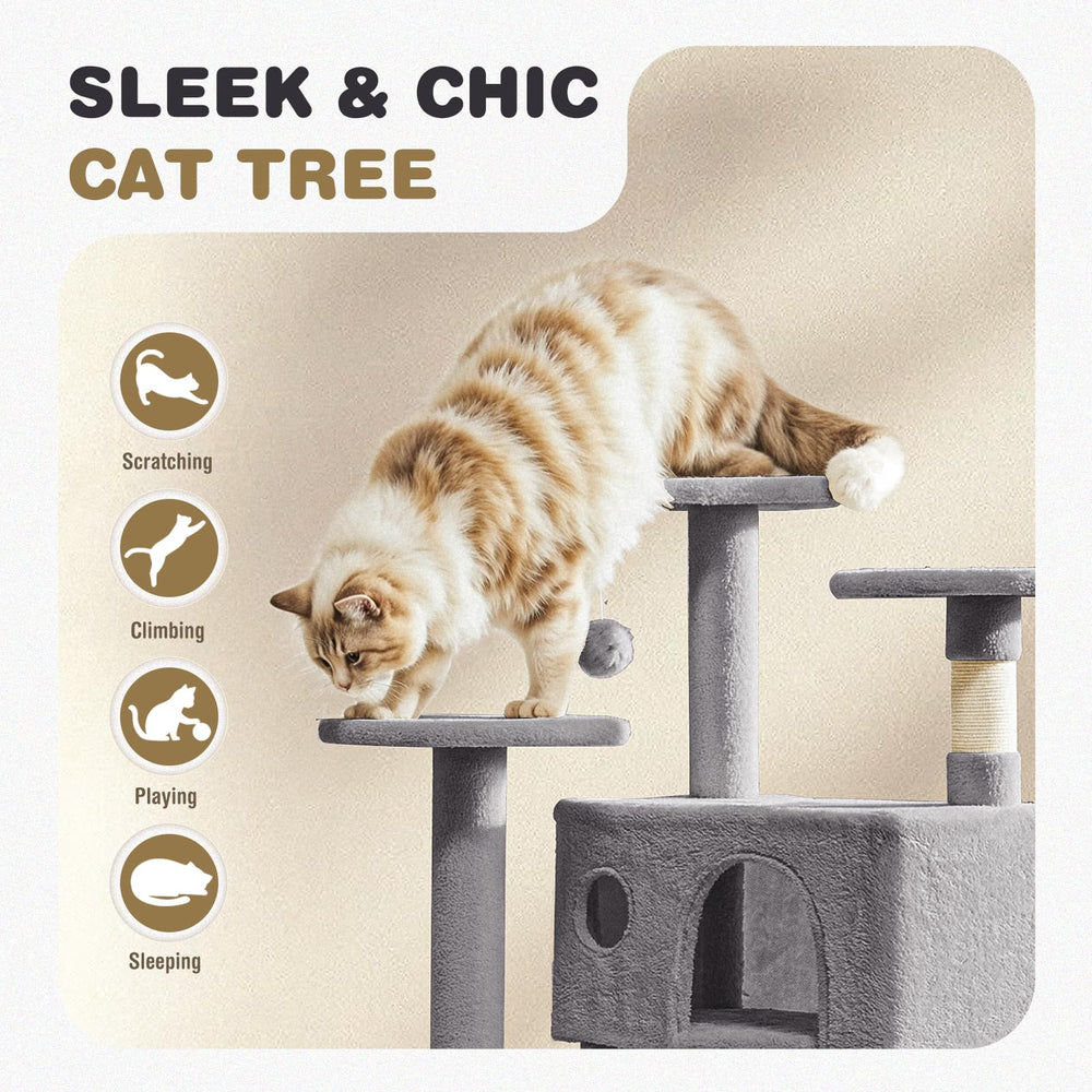 Aidoly cat tree natural sisal posts satisfy scratching instincts safely