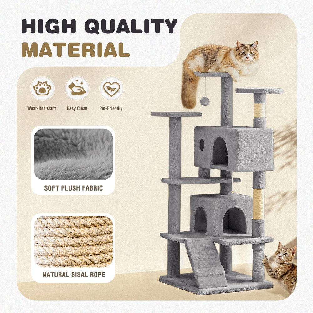 Aidoly cat tree plush fabric cover providing warm, comfortable lounging