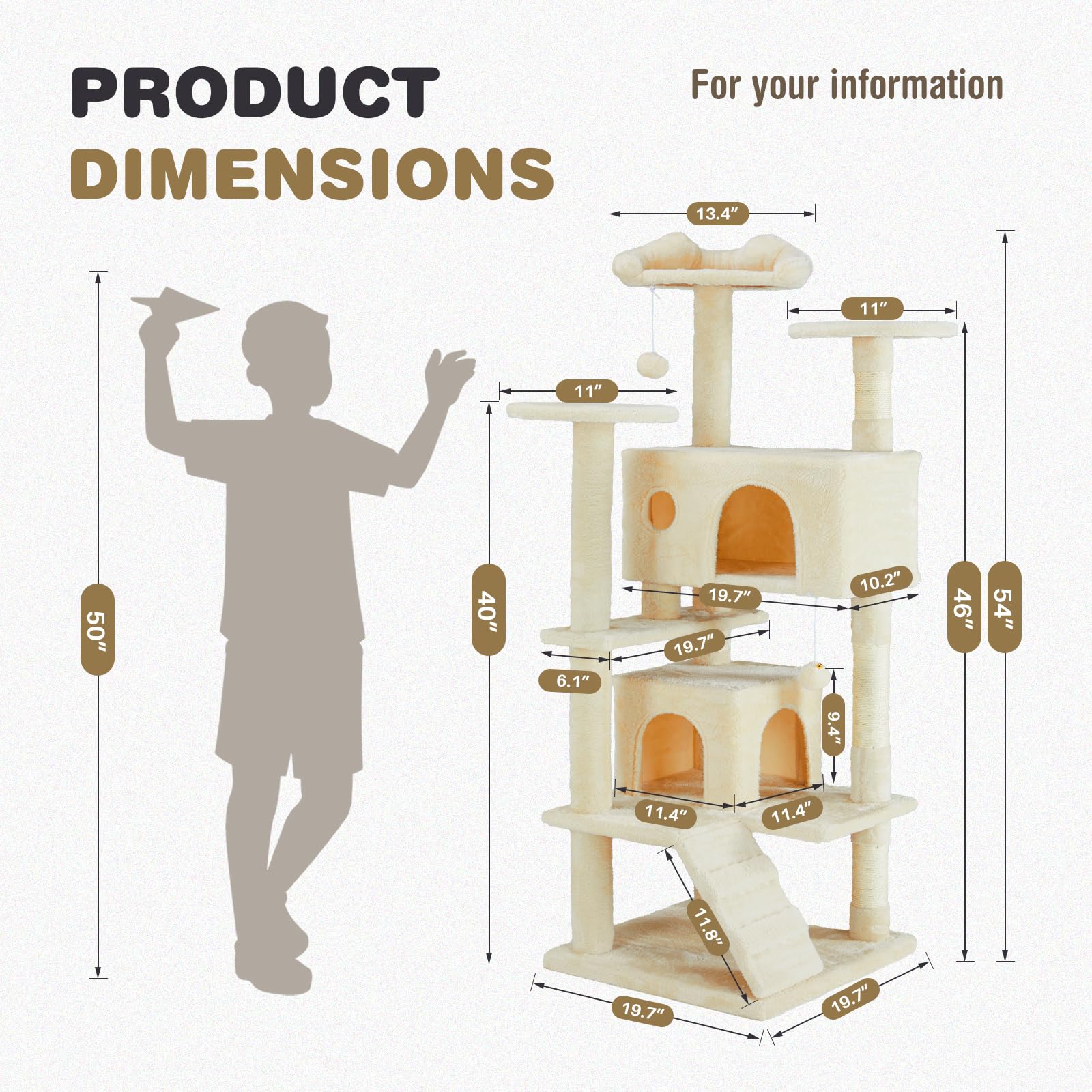 Aidoly Cat Tree sisal posts satisfy scratching instincts with durable rope.