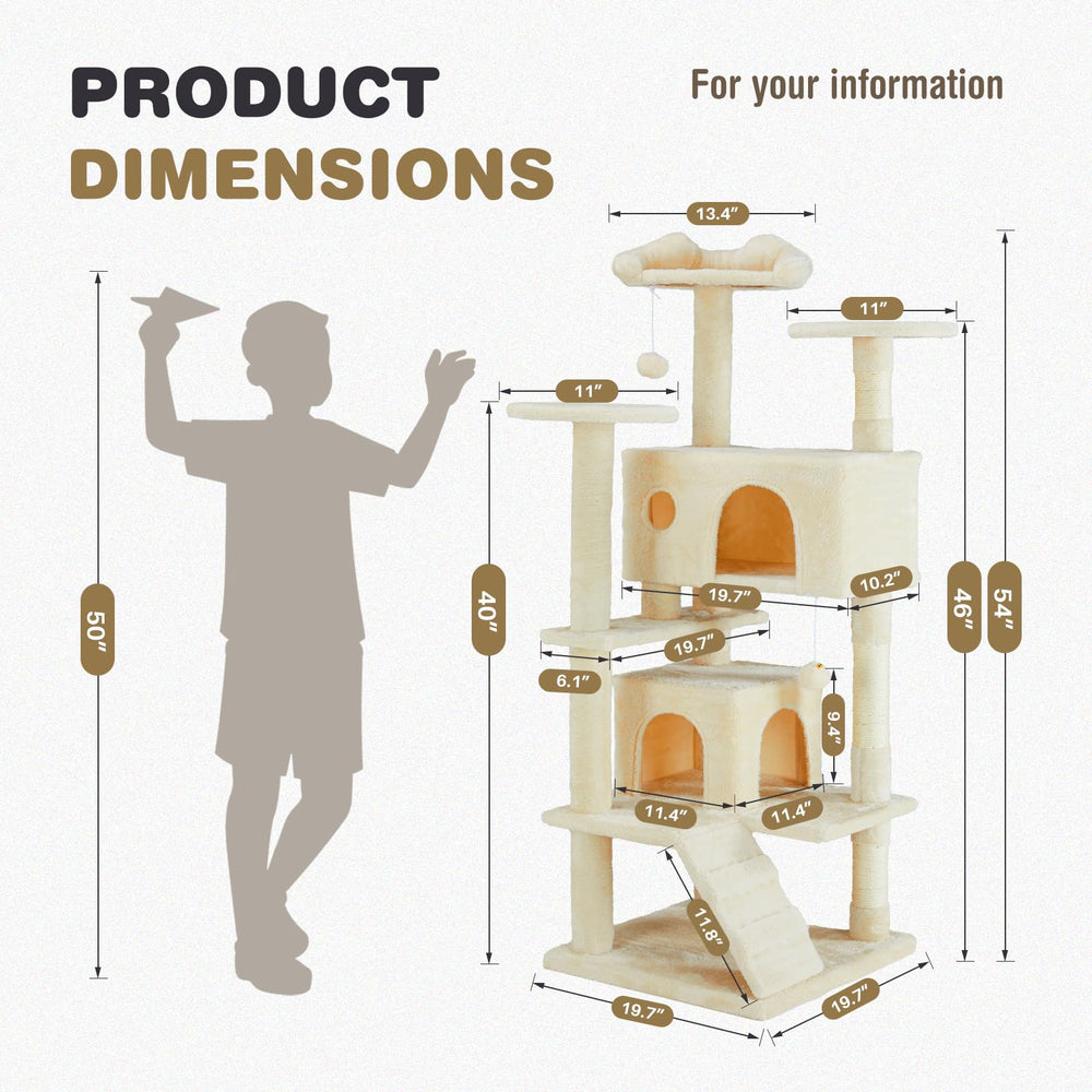 Aidoly Cat Tree sisal posts satisfy scratching instincts with durable rope.